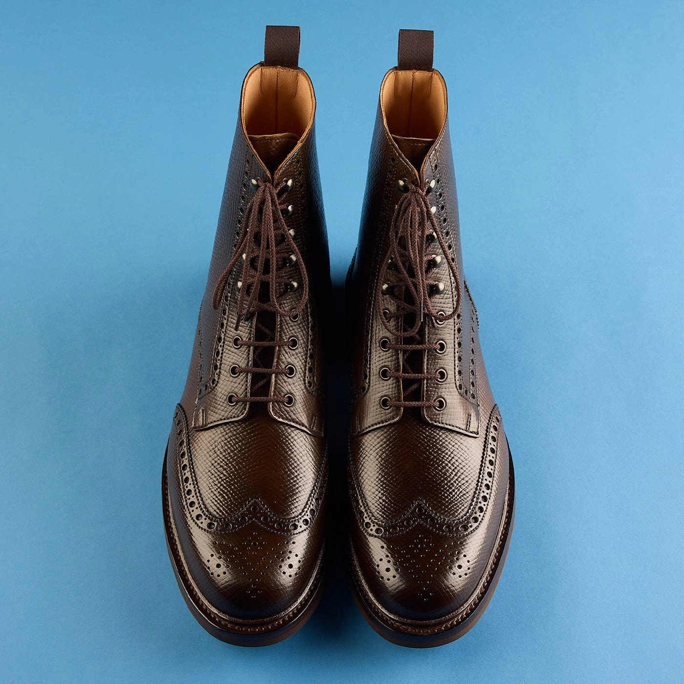 Islay Dark Brown Hatch Grain Cordovan Quick Pair Office Look