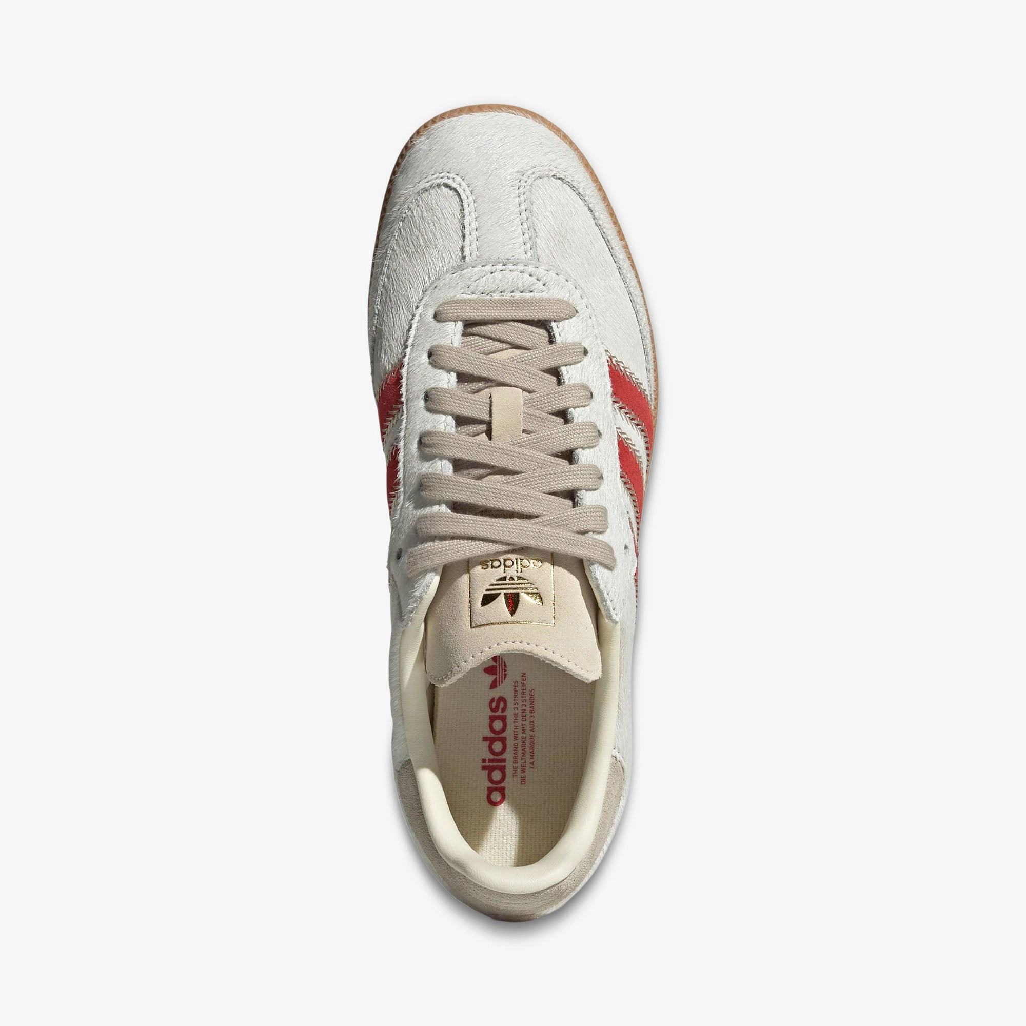 Sock Like Fit adidas Originals Women's Samba OG Wonder Beige / Cream White - Better Scarlet