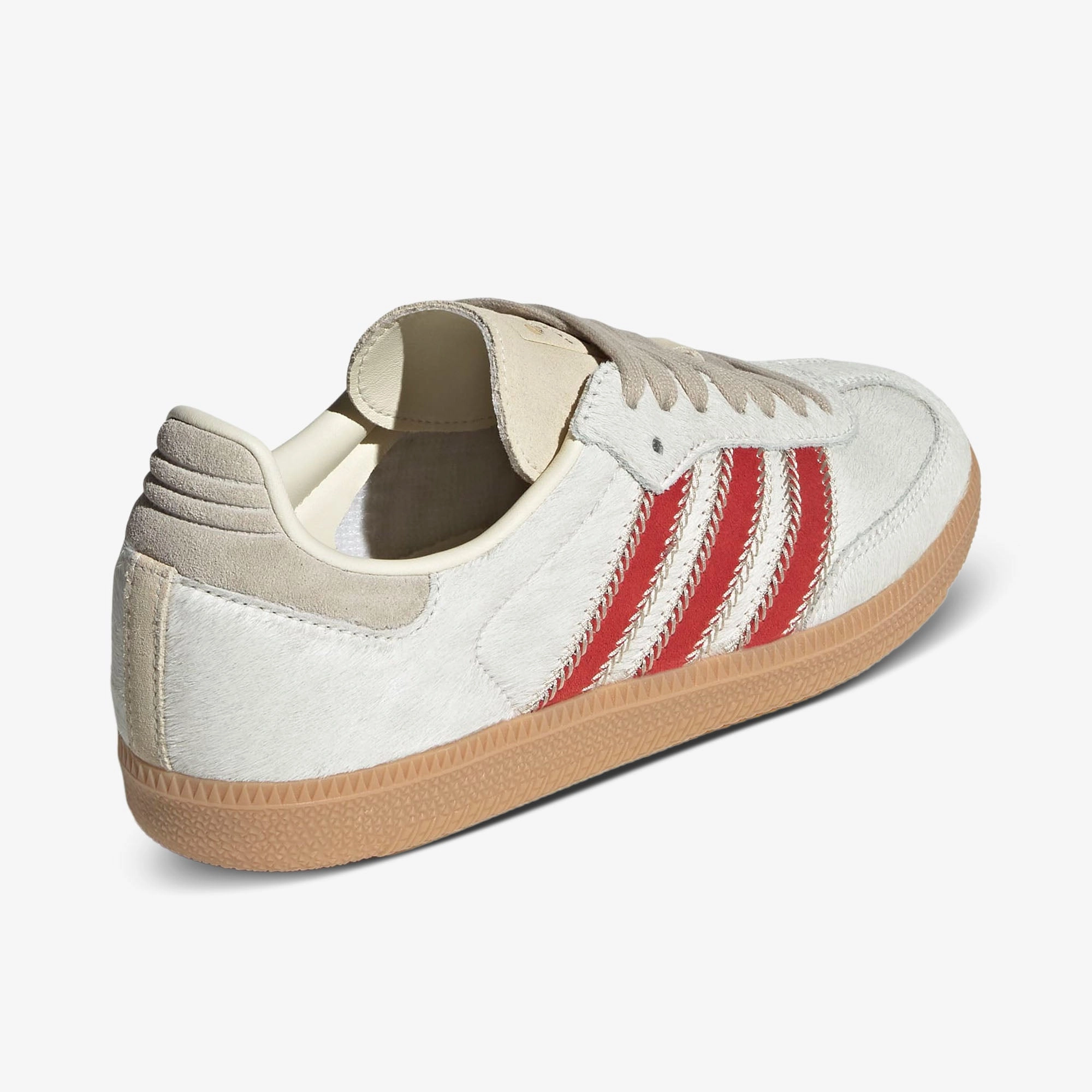 Padded Collar Structure adidas Originals Women's Samba OG Wonder Beige / Cream White - Better Scarlet