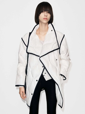 Contrast Trim Down Jacket Top Guard Quick Dry Technology