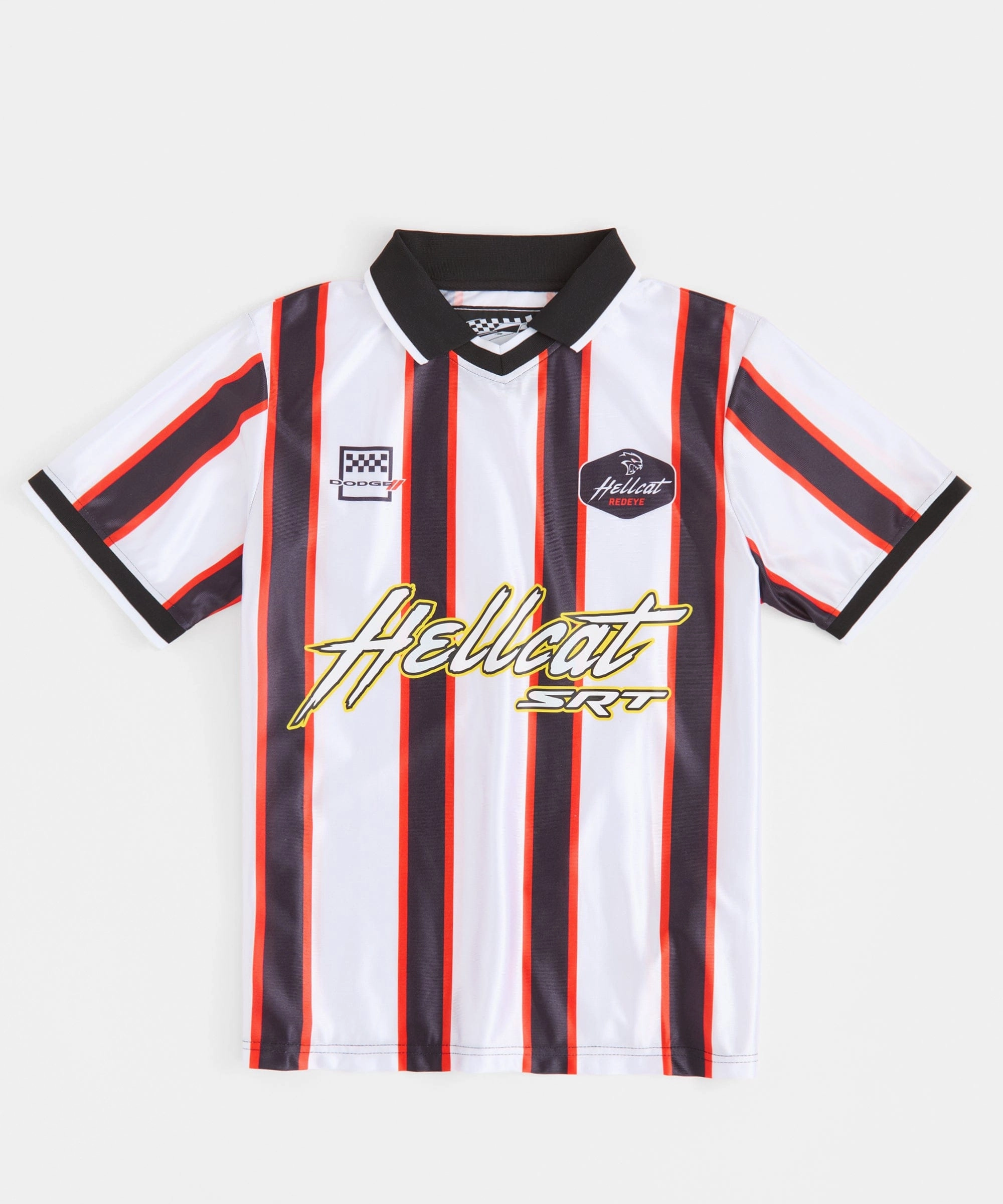 Ultrasoft Inner Lining Dodge Hellcat Soccer Jersey - White