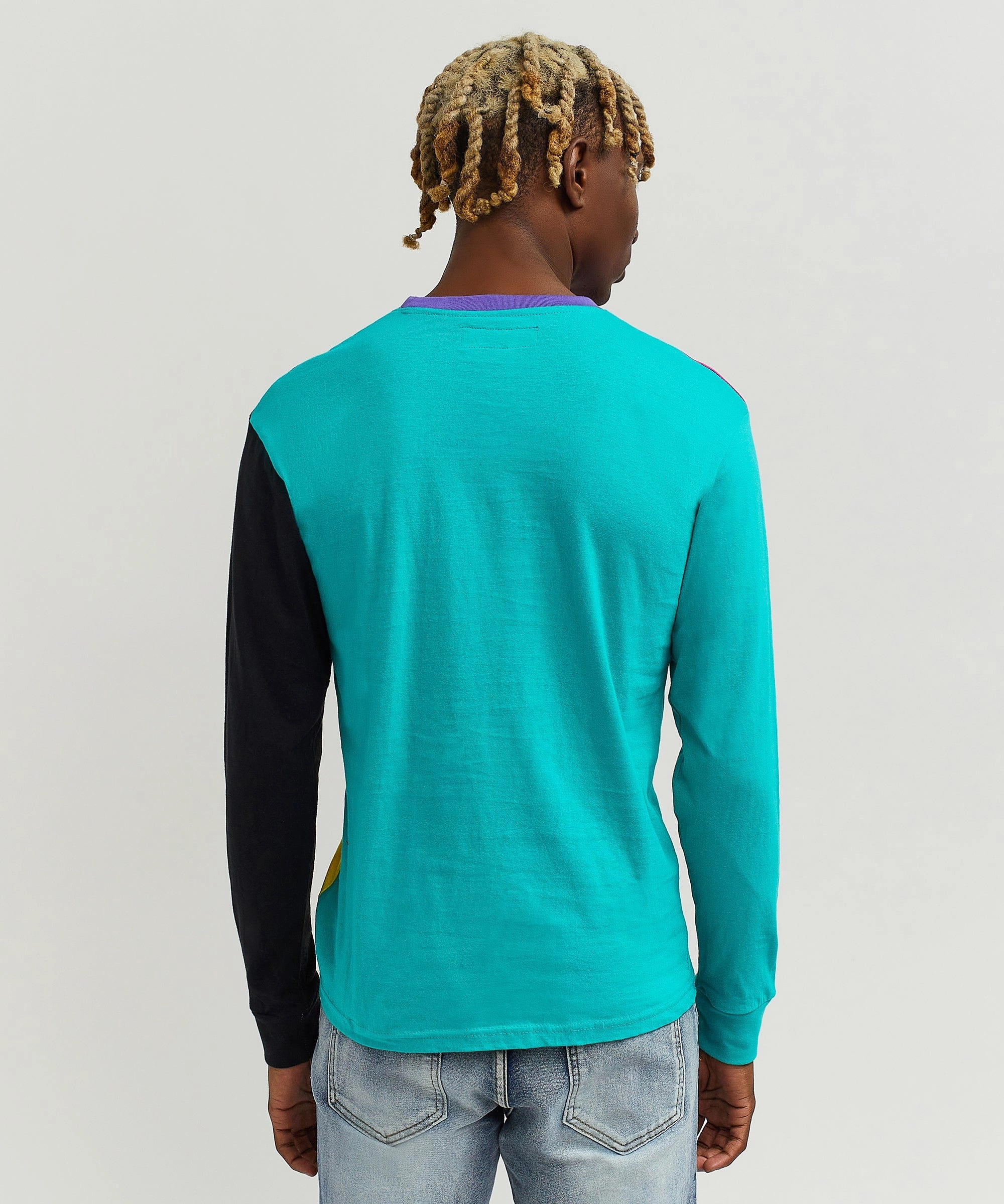 Nolan Long Sleeve Tee Mesh Lining Ribbed Collar Style