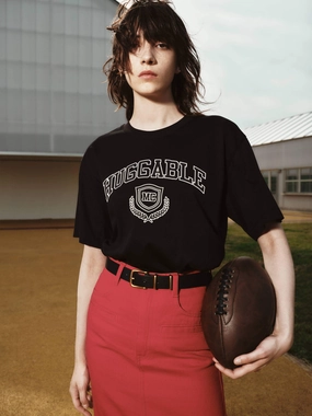 Relax Cotton T-shirt Fashionable Fit Crew neck classic