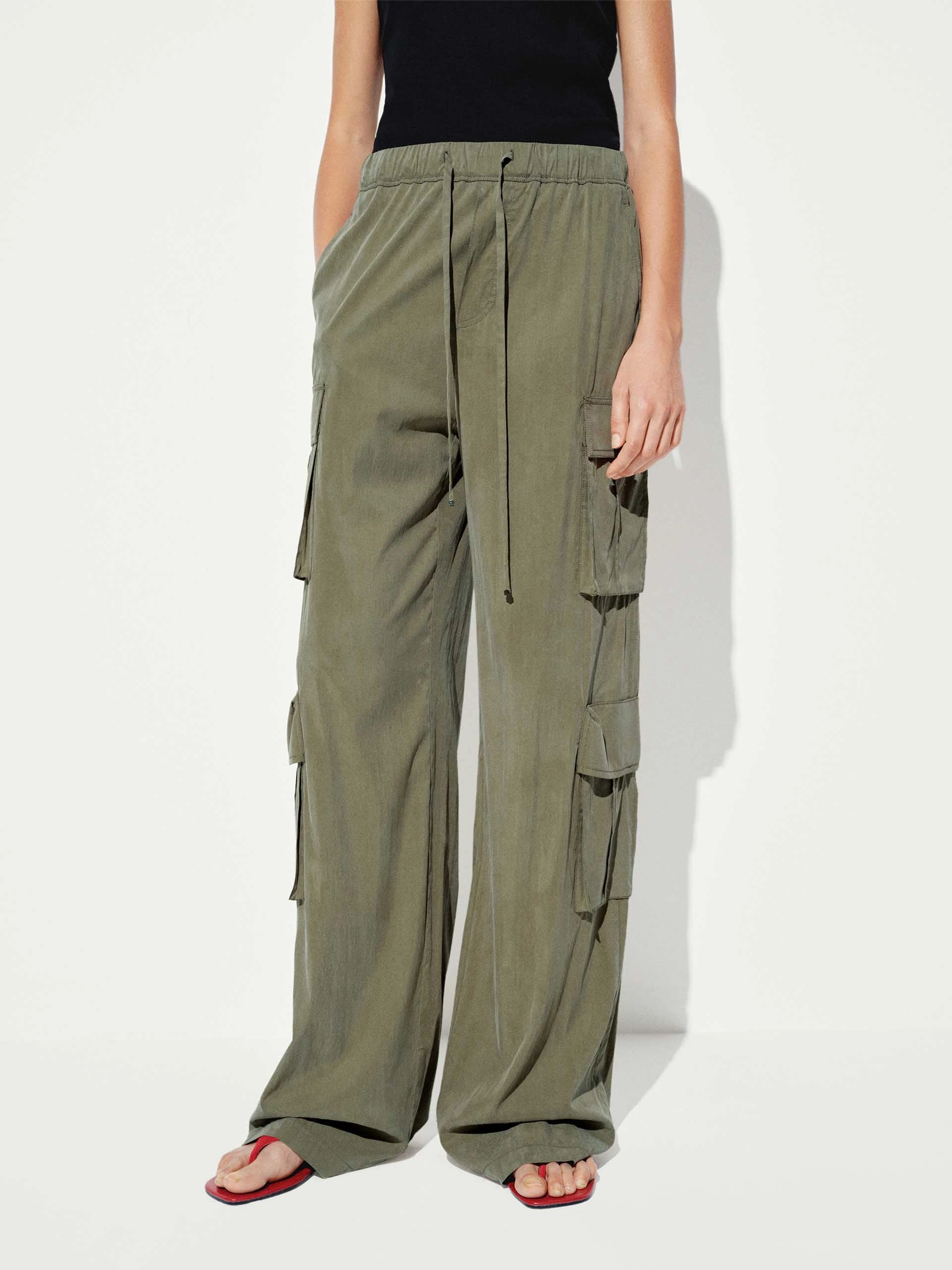 Relaxed Cargo Straight Pants quick dry