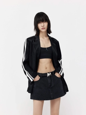 EcoFriendly Water Repellency Relaxed Contrast Blazer