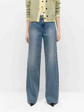 Relaxed Cotton Straight Jeans Street Cool Sustainable Evening Stroll Casual