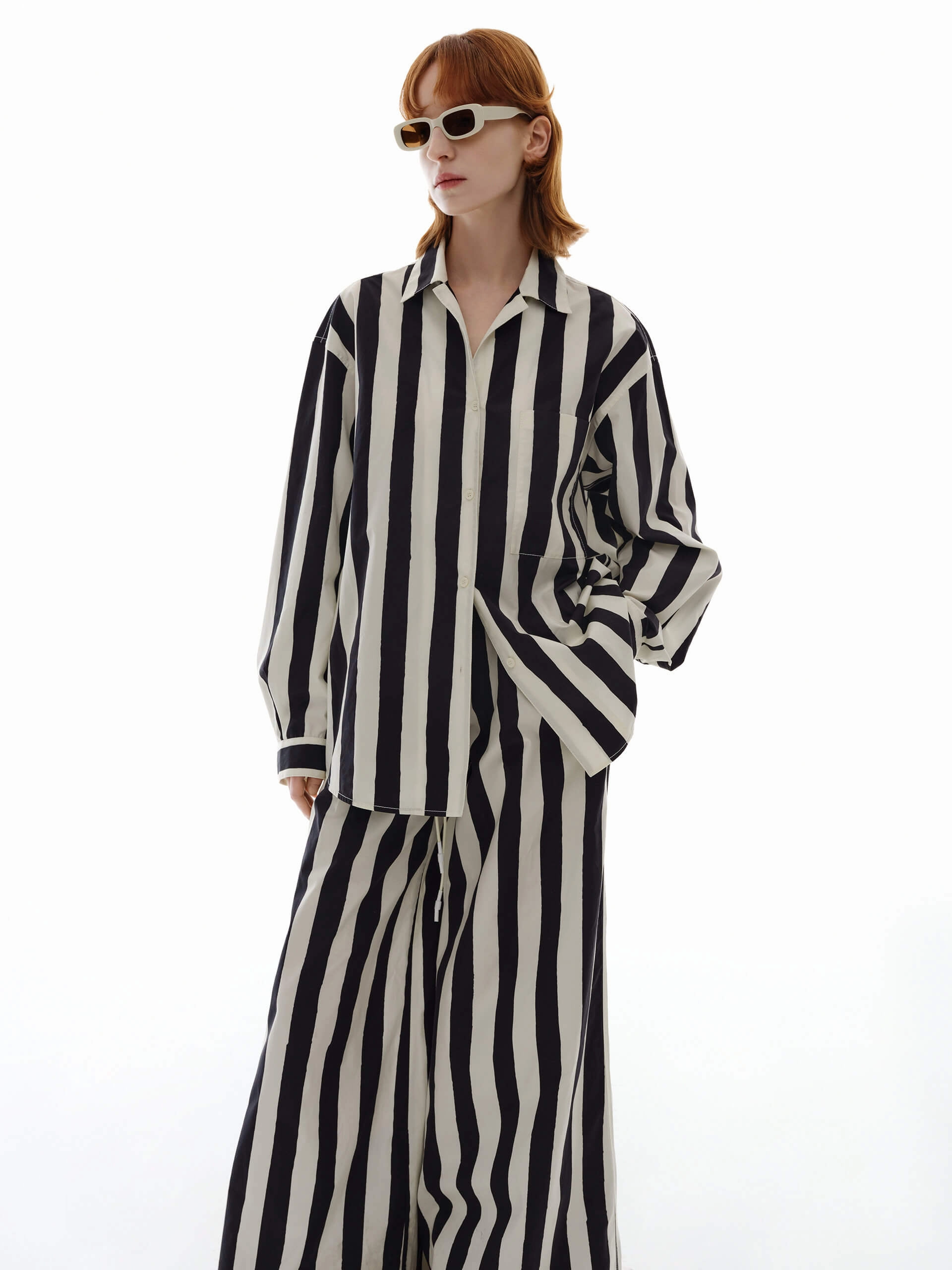 Noise Reducing Fabric Treatment Relaxed Fit Striped Shirt