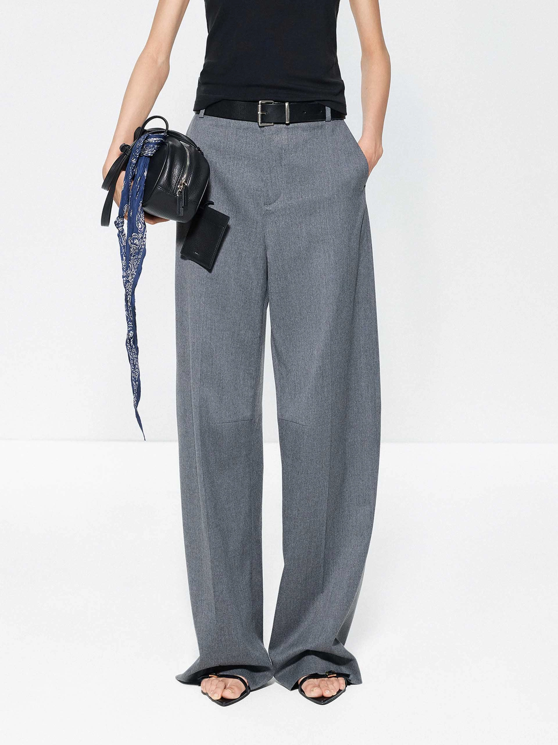 Soft Interior Layering Piece Relaxed Full Length Pants