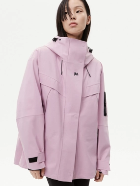 Non Slip Collar HoodedStyle Relaxed Hooded Down Jacket
