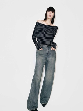 Hotfix Rhinestone Vintage Jeans Versatile Fit
