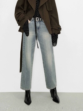 Staple Piece All Use Wear Relaxed Straight Ankle Jeans
