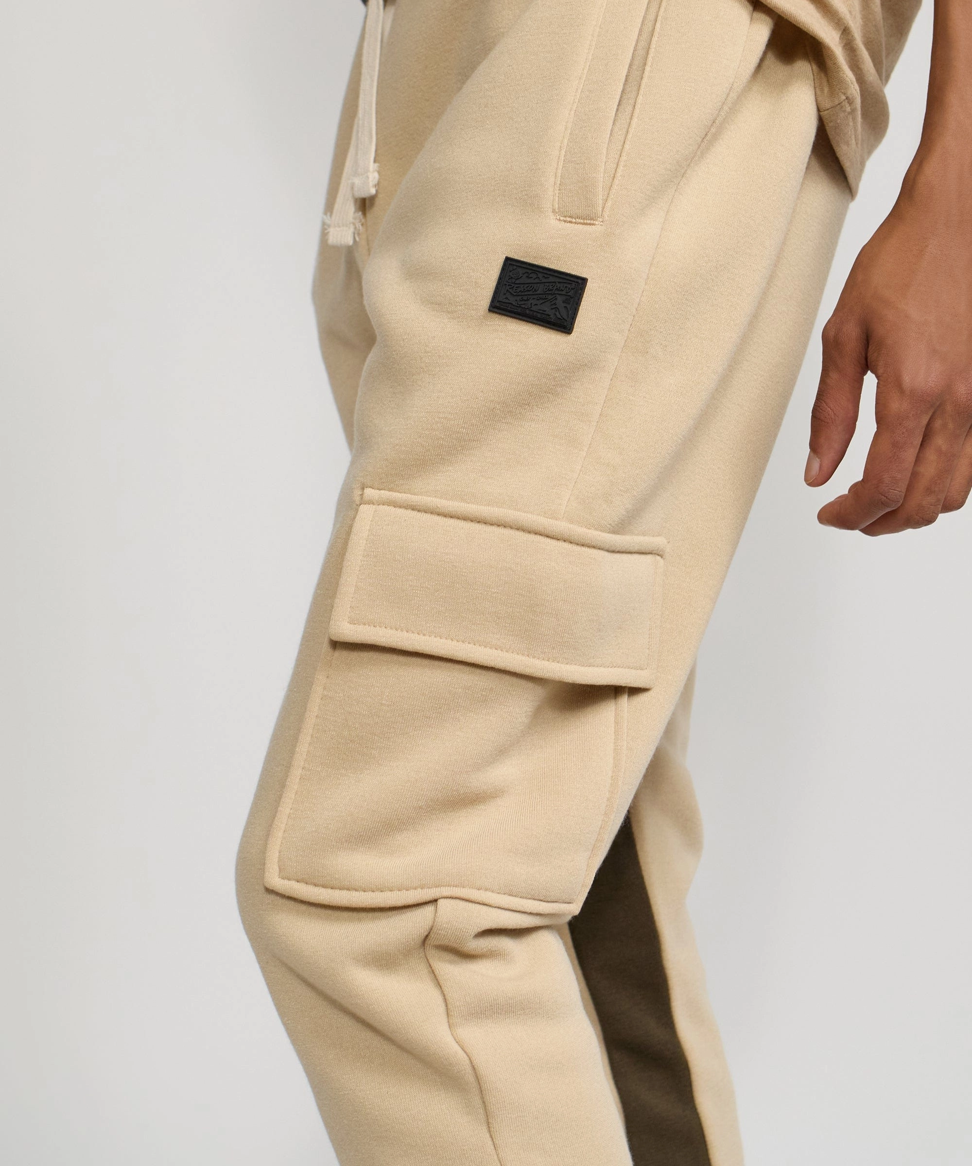Hygienic Inner Layer Flare Fleece Sweatpants - Beige