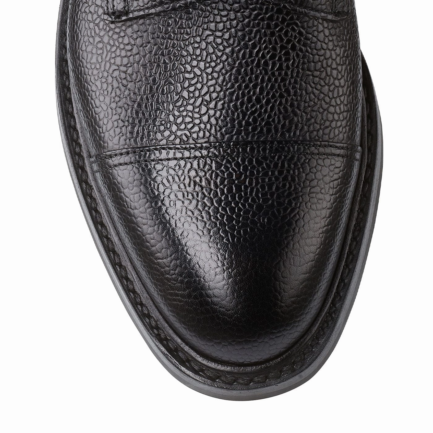 Gentle Leather Feel Coniston Black Scotch Grain