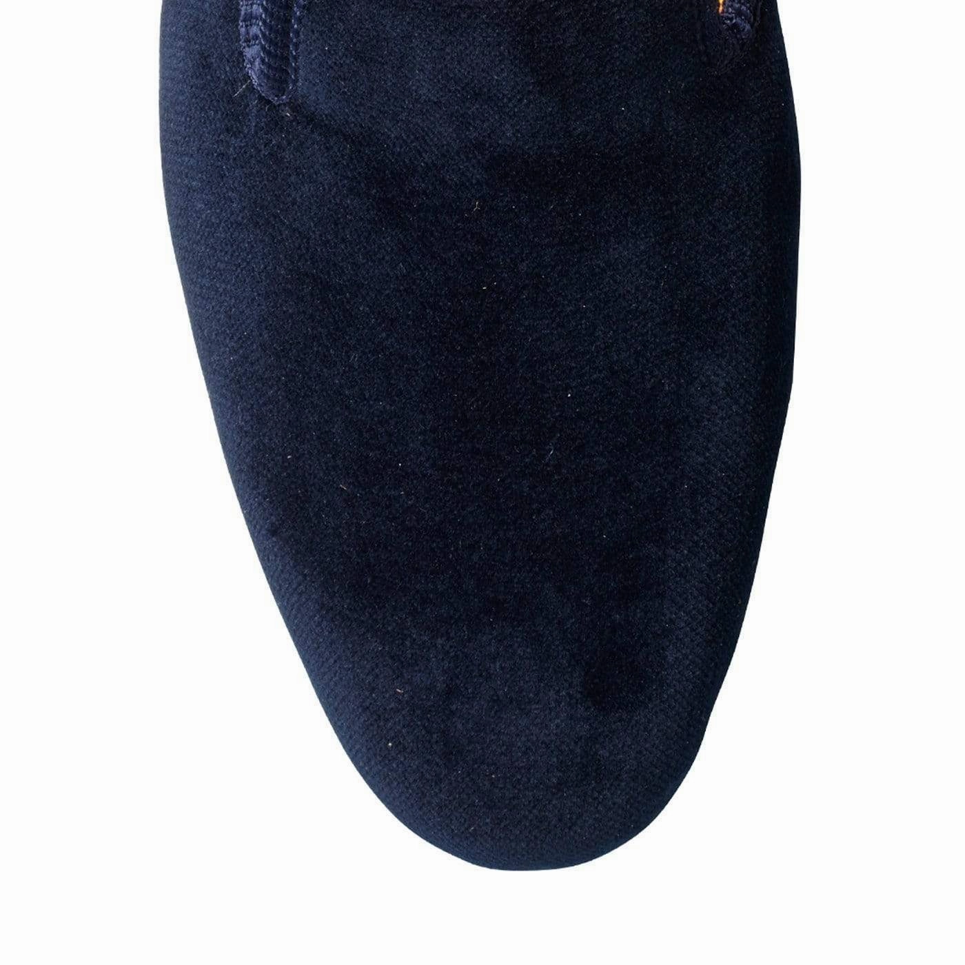 Plain Albert Navy Velvet (Womens) Stretchable Upper Heat resistant