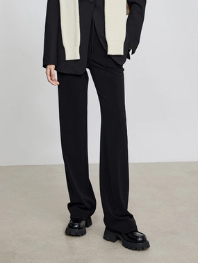 Crisp Design Drawstring Straight Pants