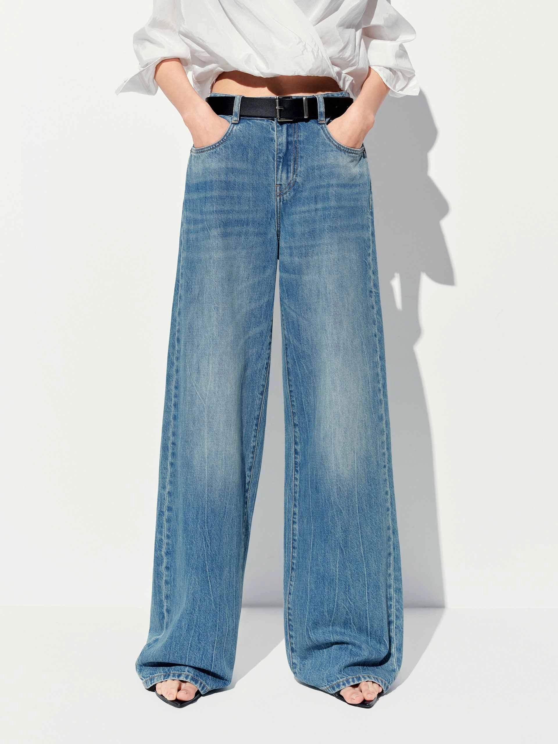 Fashion Uniform Urban Casual Relaxed Wide Leg Jeans
