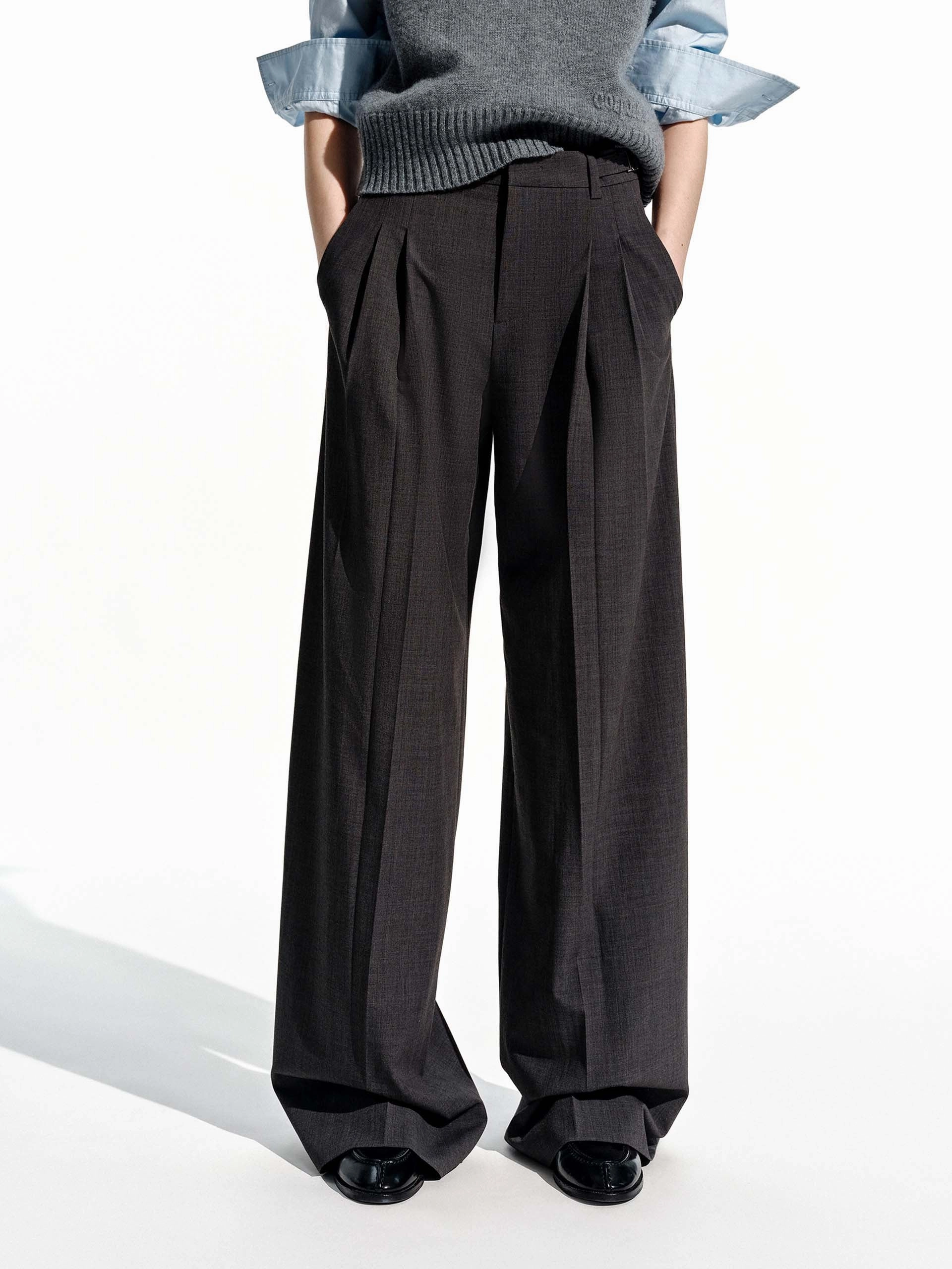 Relaxed Wide Leg Trousers ReflectiveAccentDetails