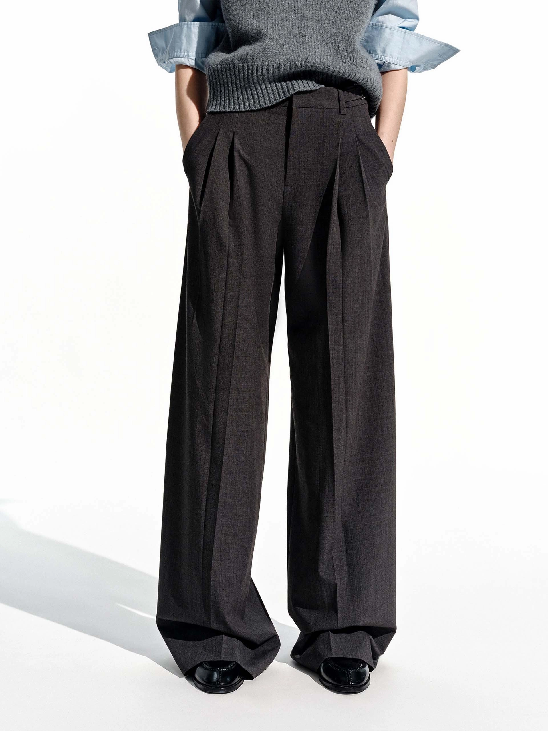 Relaxed Wide Leg Trousers SecureClosureSystem Chic Vibe