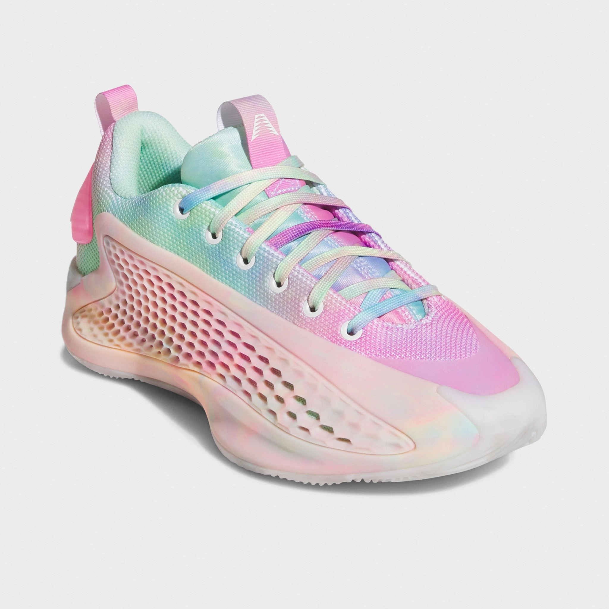 Zigzag Impact Zone Fast Move adidas Juniors' Anthony Edwards 1 Low Pink / Green - White