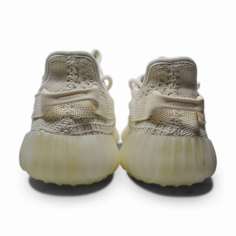 Vegan Leather Construction Ankle Support Mens Adidas Yeezy Boost 350 V2 "Bone" - HQ6316 - White