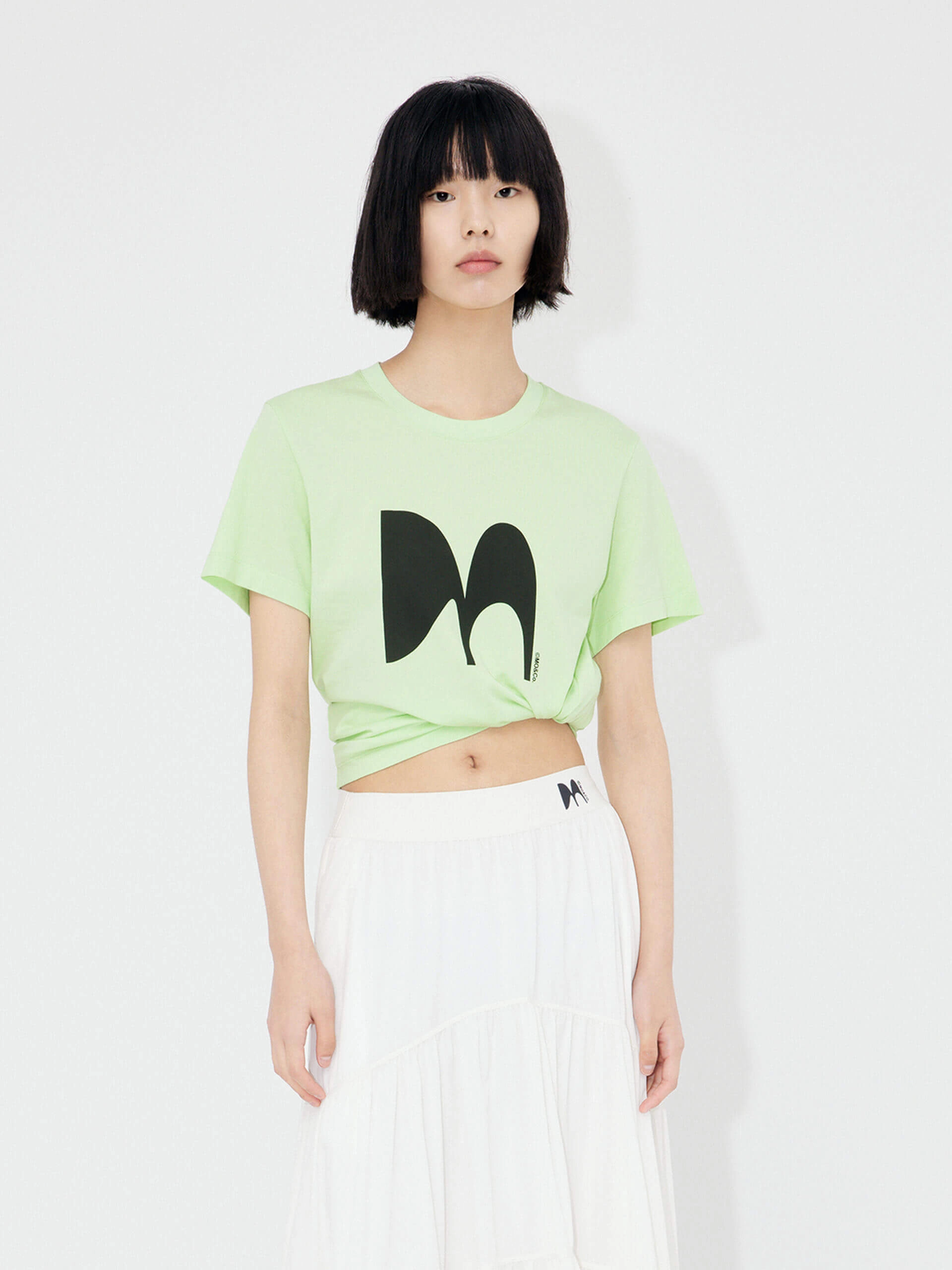 Logo Printed Cotton T-shirt Biodegradable Options