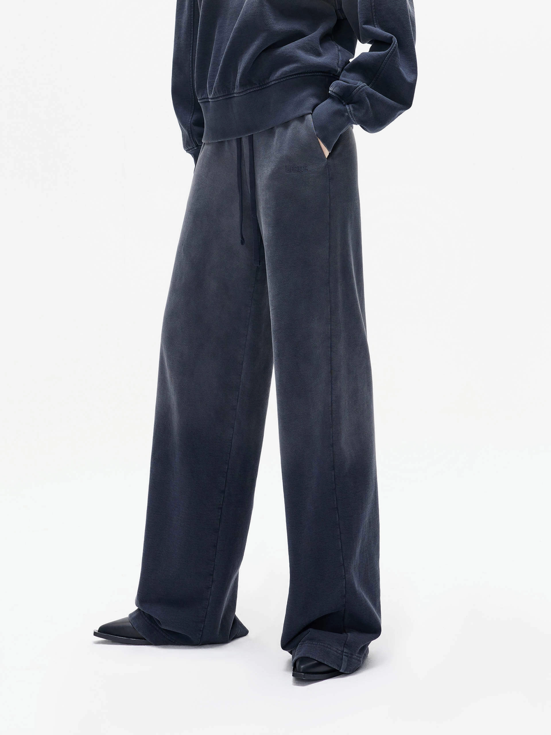 Retro Drawstring Waist Pants ReflectiveTrim Compression Support Lining