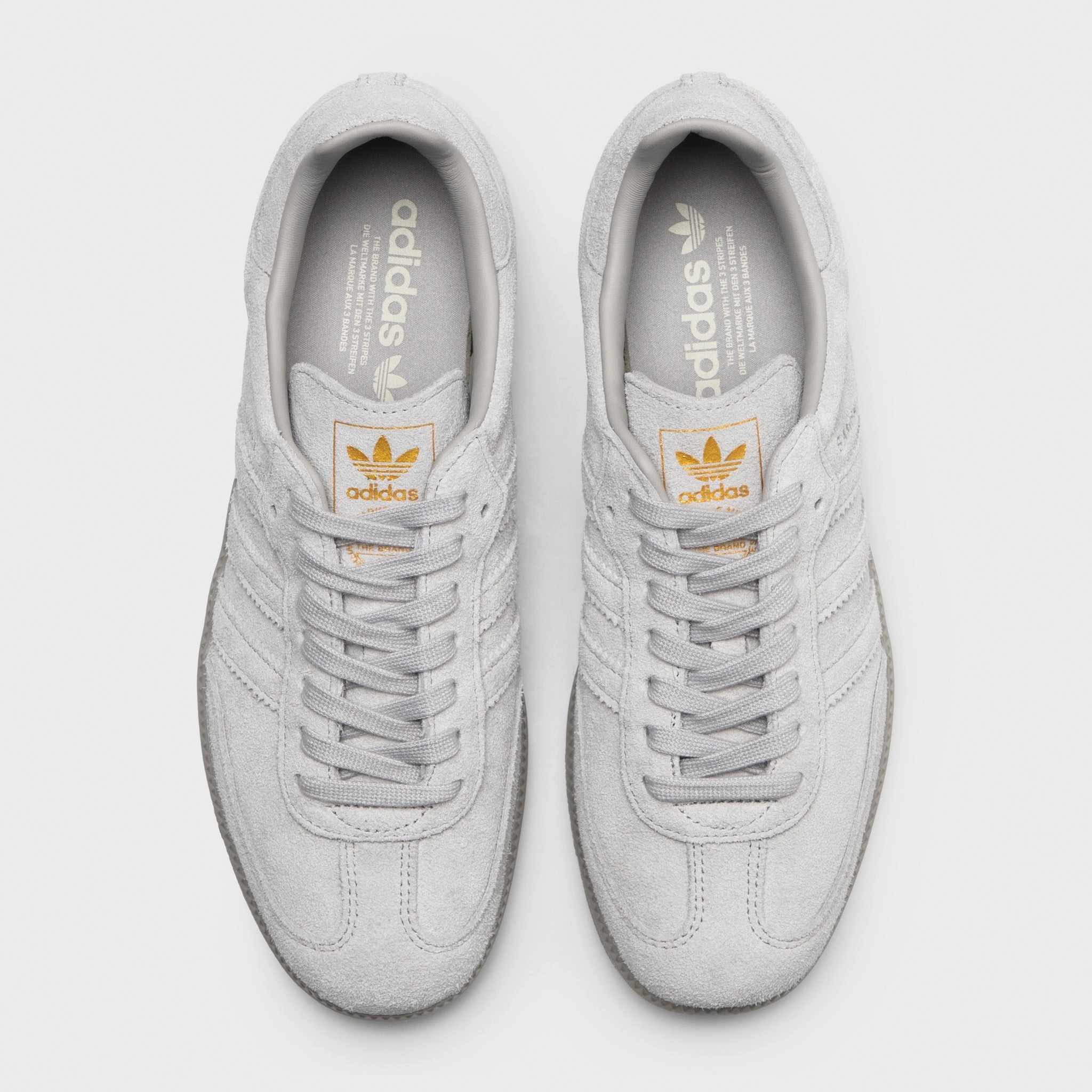 adidas Originals Samba OG Grey / White - Gold LightweightSole Anti Slip Traction