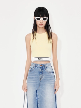 Comfy Fit Ribbed Contrast Tank Top