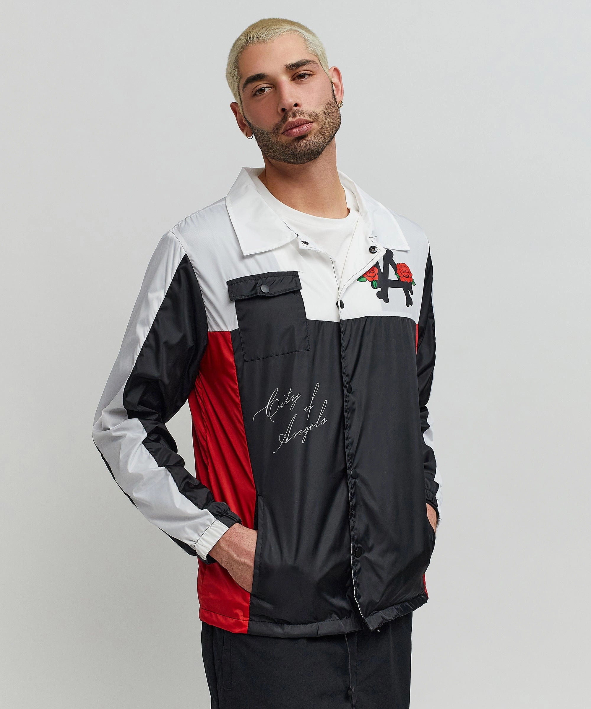 Anti Pill Technology Los Angeles Coaches Jacket - Black