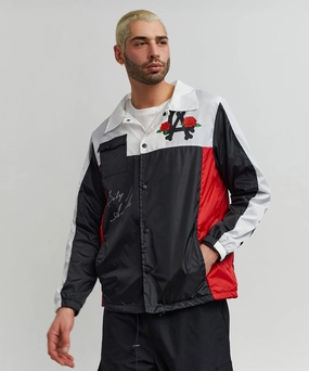 Practical Everyday Fit Los Angeles Coaches Jacket - Black