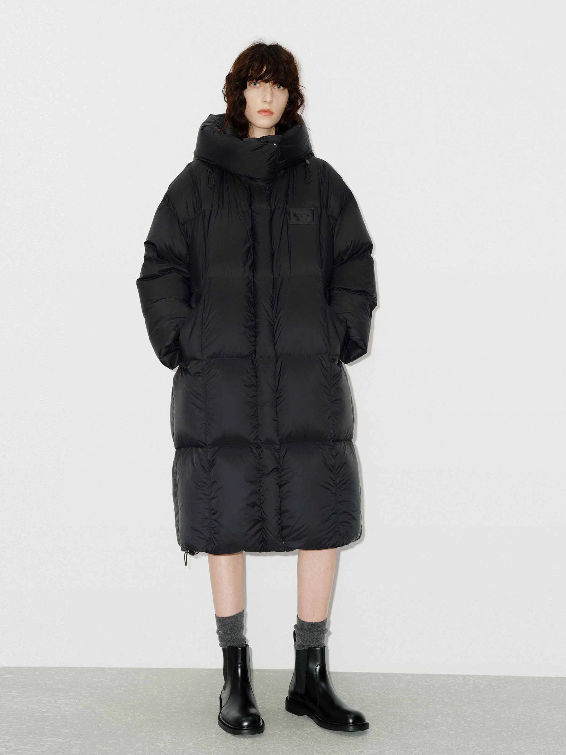 Seam Sealed Construction Quick Wear Fit Longline Hooded Down Coat