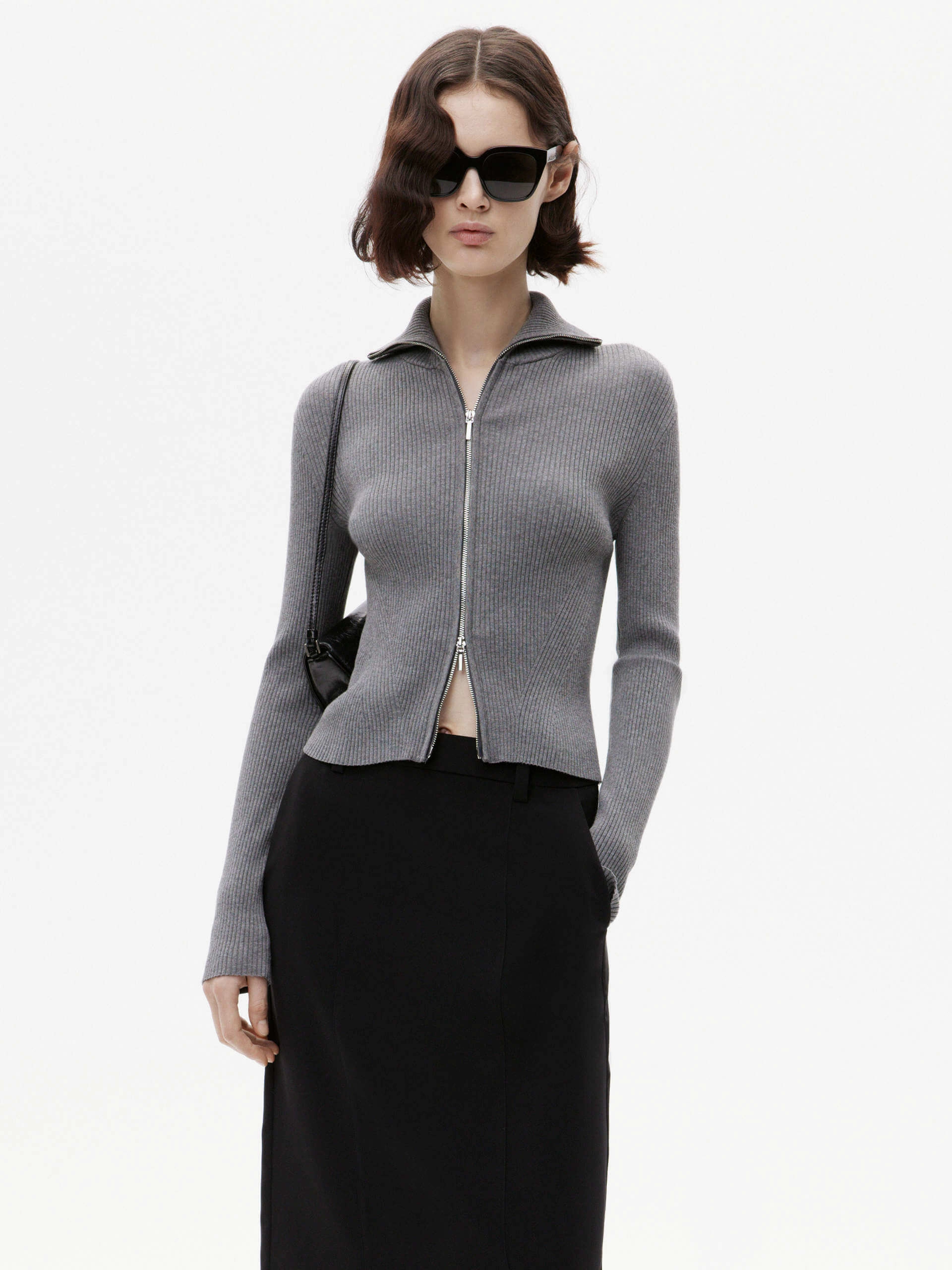 Ribbed Slim Fit Cardigan LayeringFriendly Weight LayeredDurability