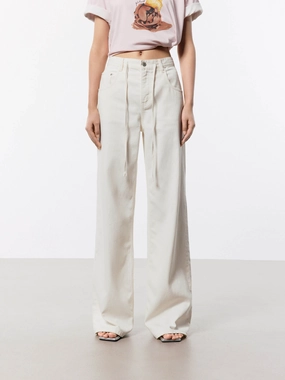 Relaxed Fit Drawstring Jeans Rainy Day Vintage Lover Formal Fashion Lover