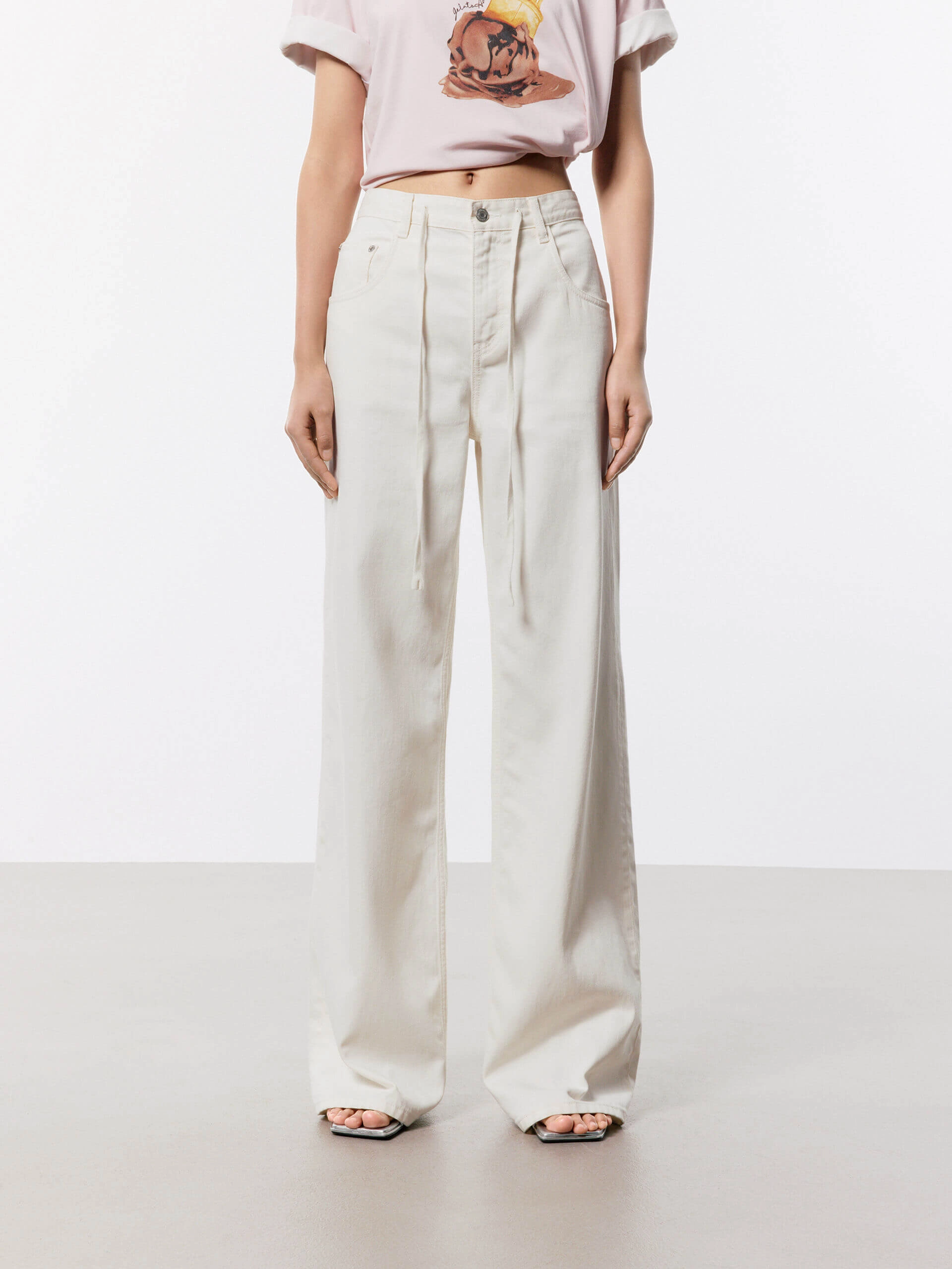 Relaxed Fit Drawstring Jeans Rainy Day Vintage Lover Formal Fashion Lover
