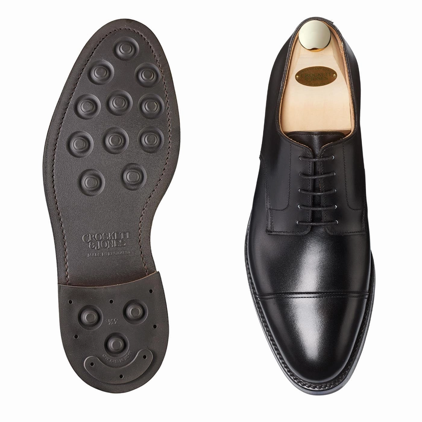 Ripon Black Calf Leather Finish Sturdy sole