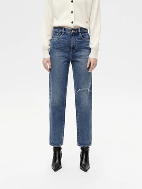 Urban Uniform Athlete Fit Holiday Vibes Ripped Detail Tapered Jeans