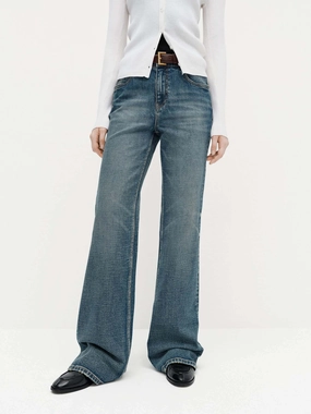 Ripped Hem Cotton Jeans Earthy Soft Everyday Use