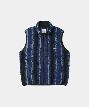 Ripple Sherpa Vest Houndstooth Print