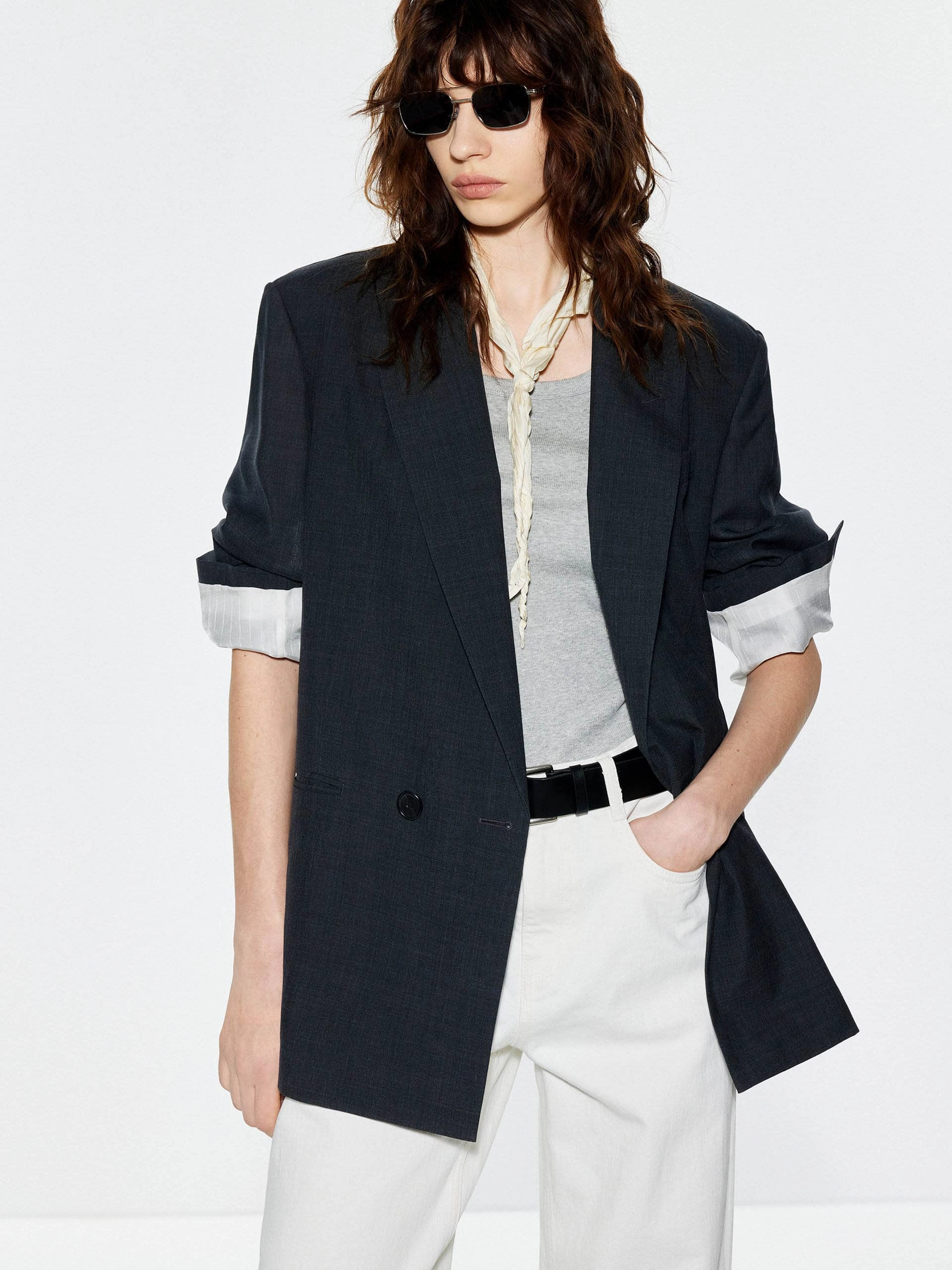 Snag Free Surface Peak Lapel Structured Blazer