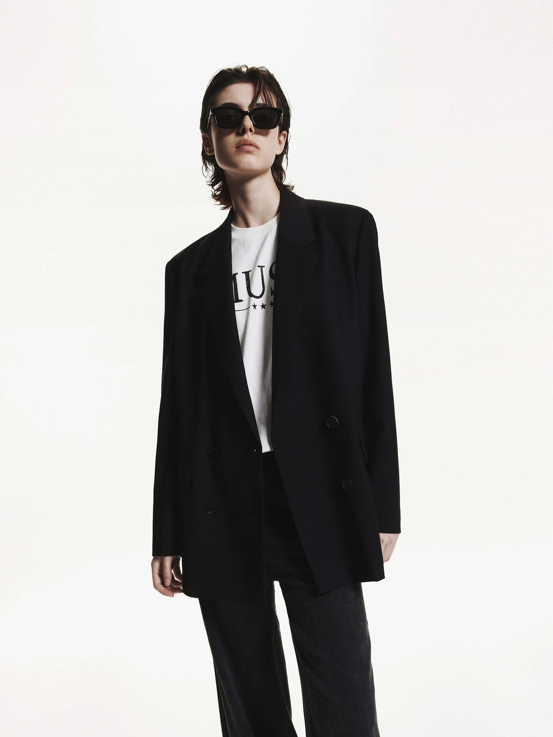 Midweight Layer FoldableStructure Double Breasted Tailored Blazer