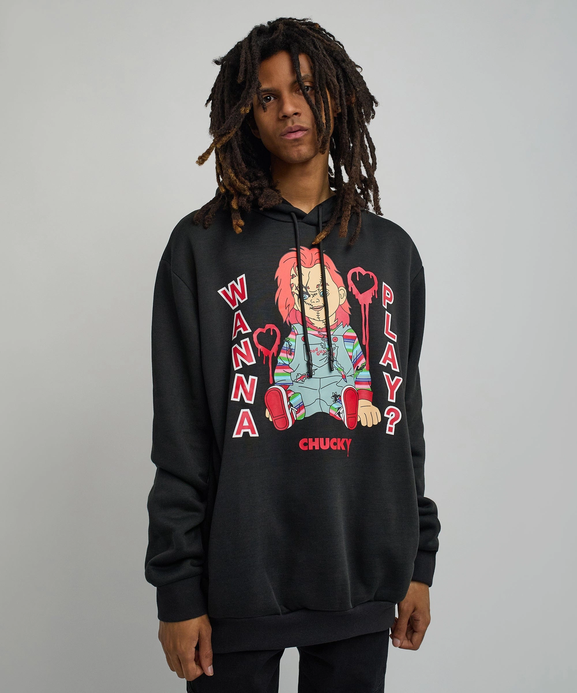 Chucky Blocks Graphic Print Hoodie Athletic Wear