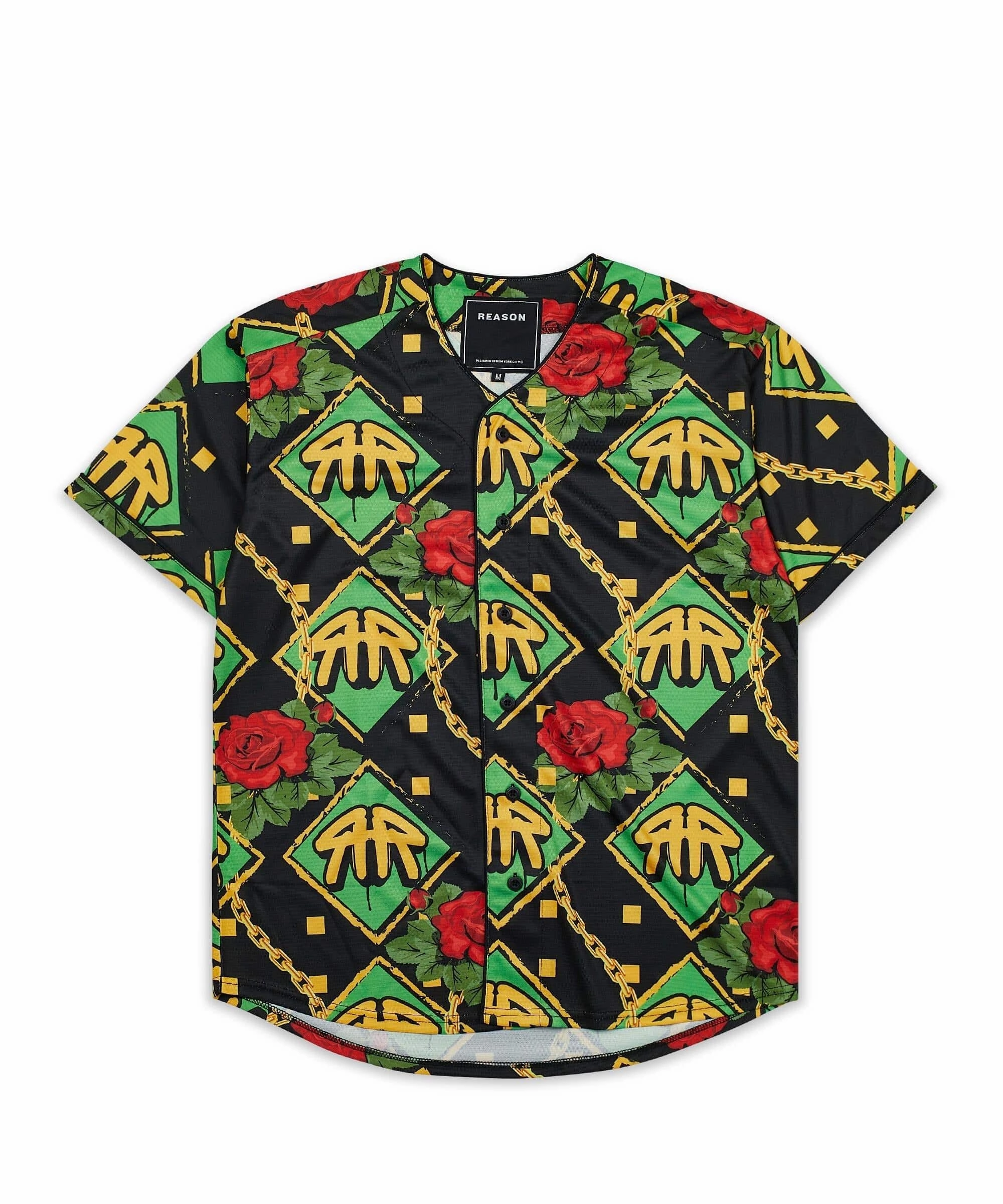 Rose Fantasy Baseball Jersey Durable Overlock Stitch Wide Shoulder Cut
