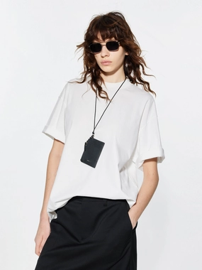 Versatile Apparel Yarn Dyed Stripes Round Neck Midi Length T-shirt