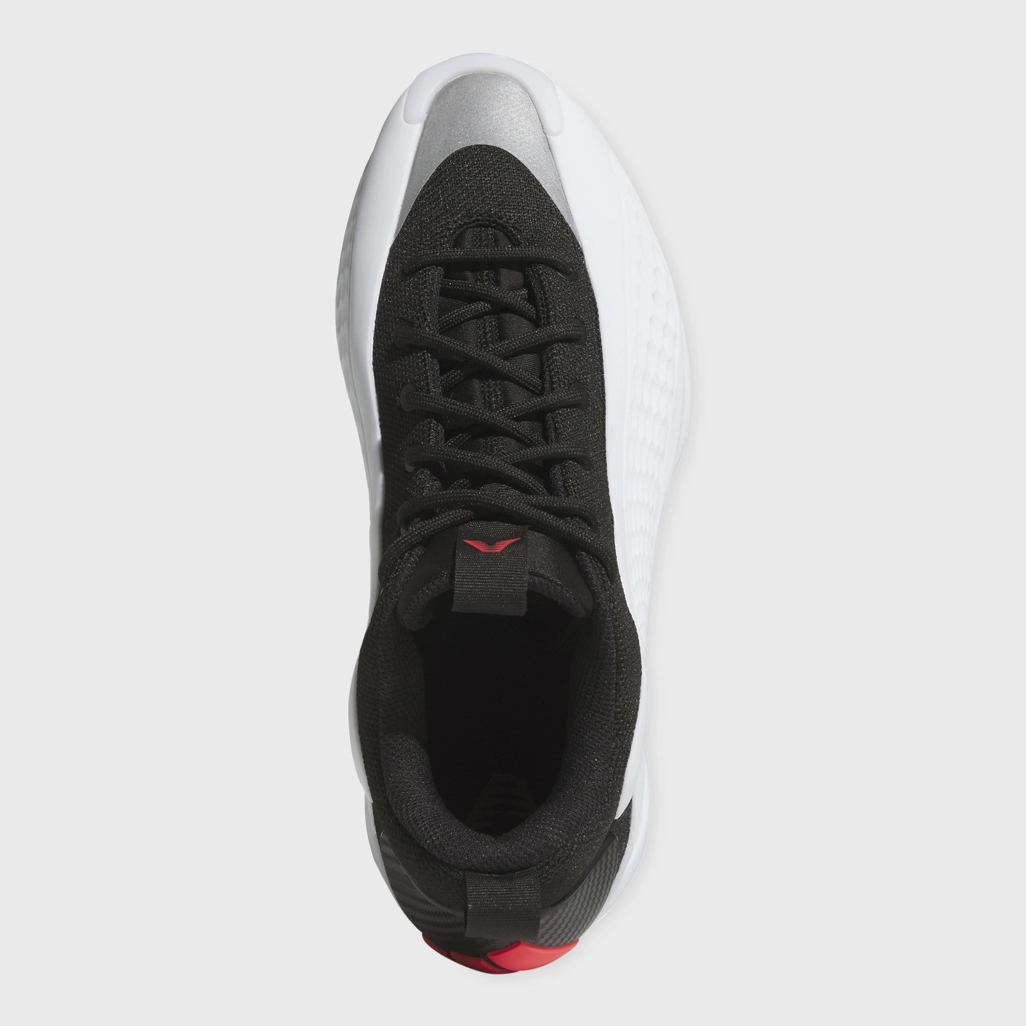 adidas Anthony Edwards 1 Low White / Black - Red Heat Sealed Reinforcements