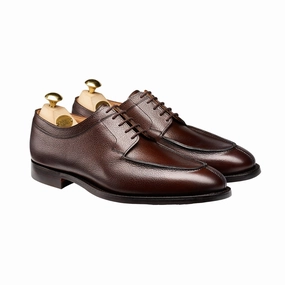 Hardwick Dark Brown Pebble Grain Durable Stitch Detailing