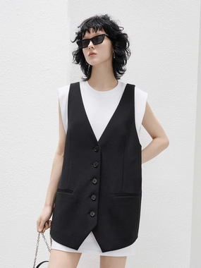 Layered Sleeveless Dress Comfortable office piece
