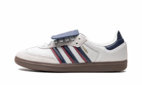 Samba LT "Crystal White Dark Blue" Smooth Step Versatile Comfort Shoes