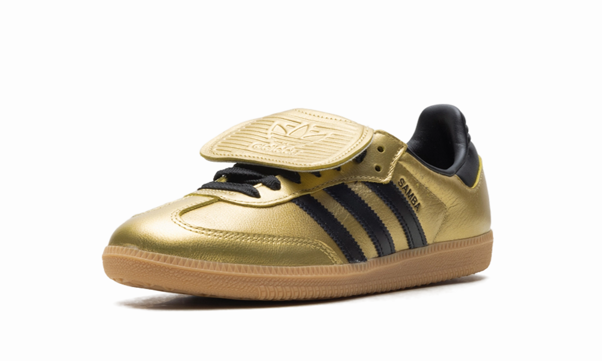 Non-Slip Sole Stylish Look Samba LT WMNS "Gold Metallic Black Gum"