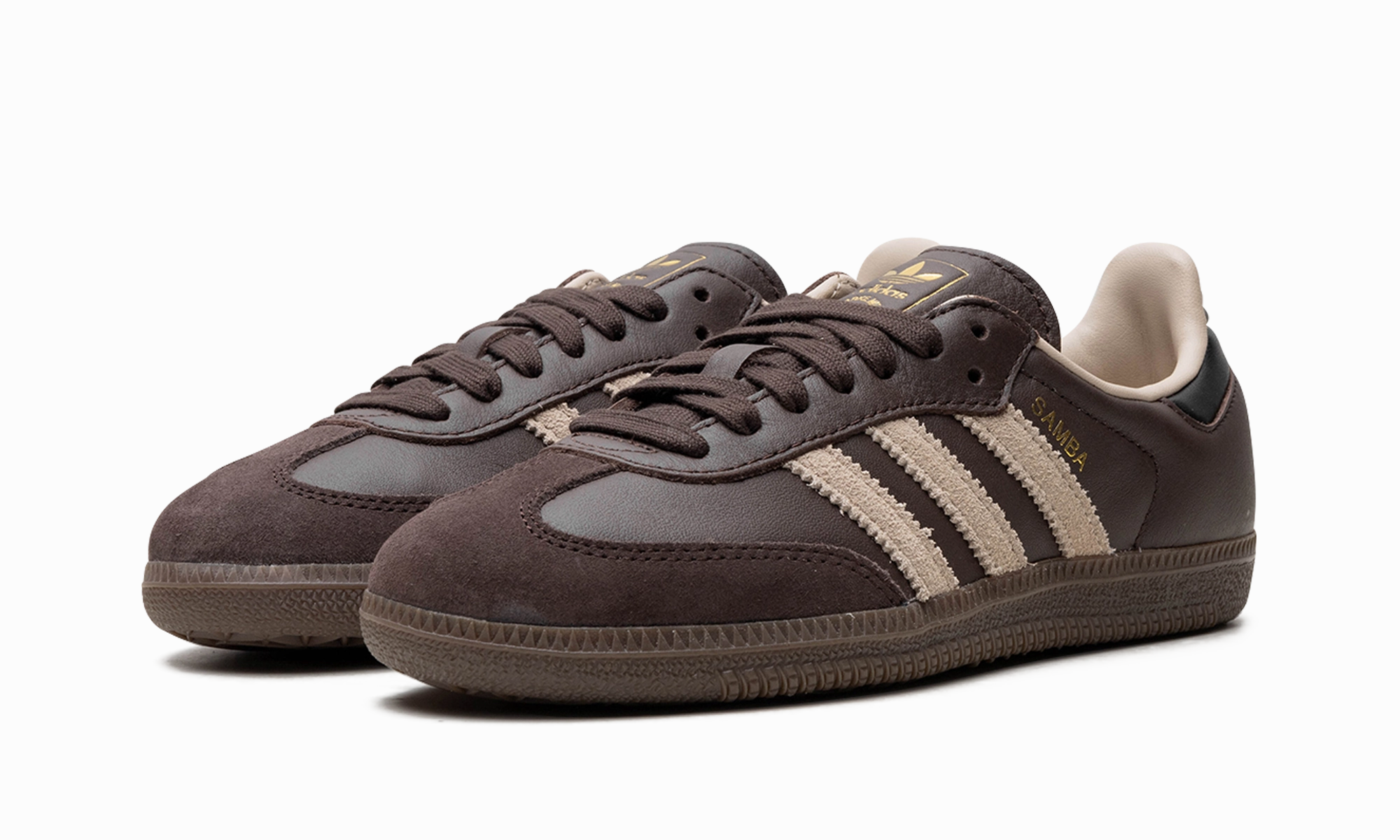 Lace Up Style Samba OG "Dark Brown Beige Gum"