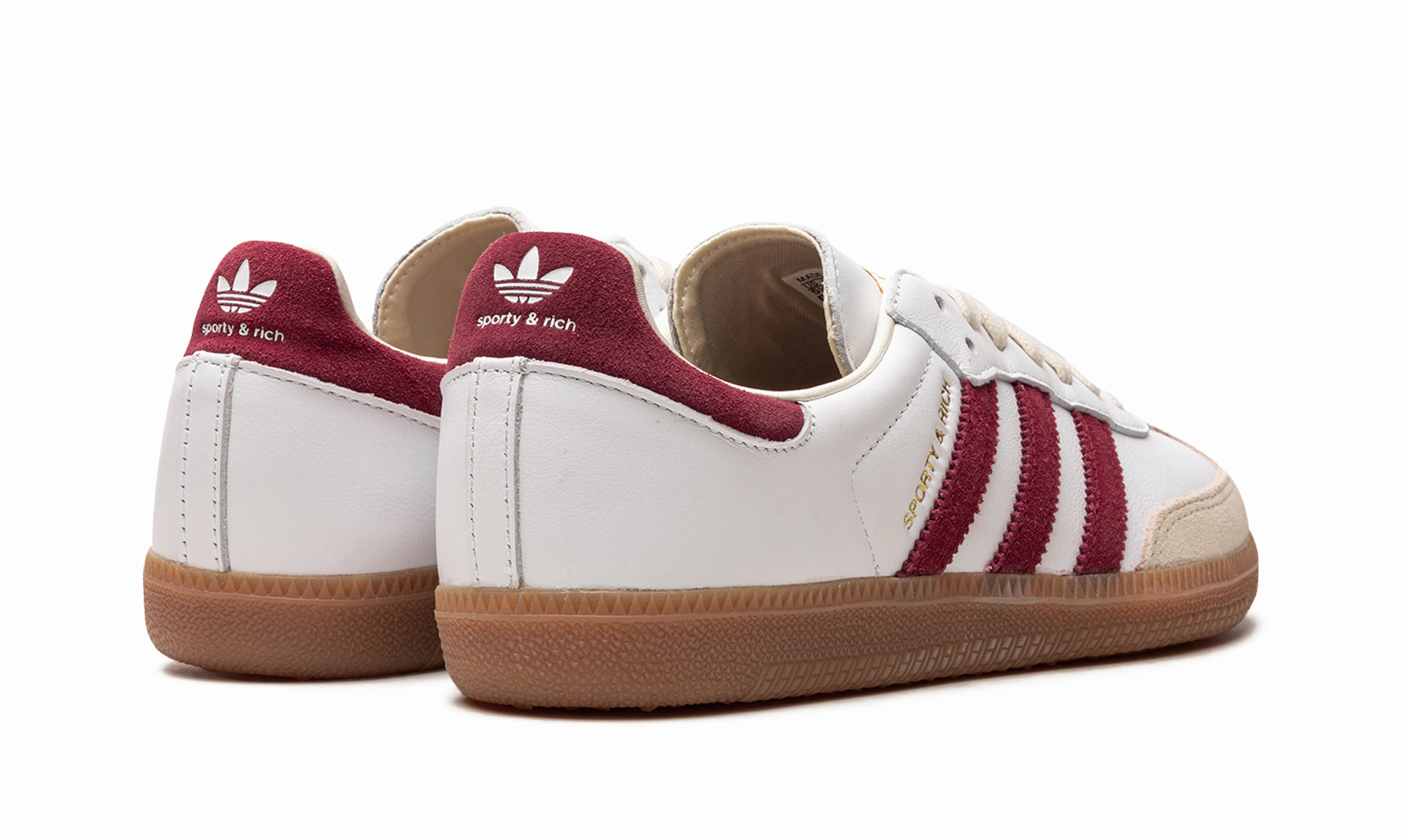 Samba OG "Sporty & Rich - White Core Burgundy" Canvas Construction Leisure Ready